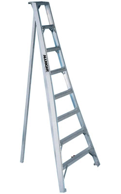 Landscaping Step Ladder - 250 lbs - Aluminum / 390-12 *HEAVY-DUTY