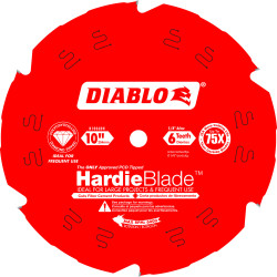 10" x 6 Tooth Hardie Fiber Cement Blade