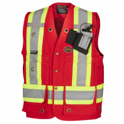 Surveyor's/Supervisor's Vest - Red Cotton / 694 Series