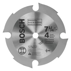 7-1/4 In. 4 Tooth Edge Diamond-Impregnated Carbide-Tipped Saw Blade