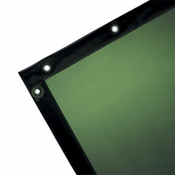 14 mm Transparent Welding Curtain - Green - 6' x 6' - *JACKSON SAFETY