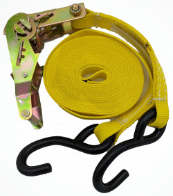 Ratchet & Strap Tie Down - 1" x 15' - S Hook