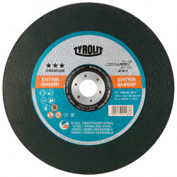 Premium Cerabond X Grinding Wheel 9"x9/32"x7/8" TYPE 27 Steel/Stainless - *CERABOND X