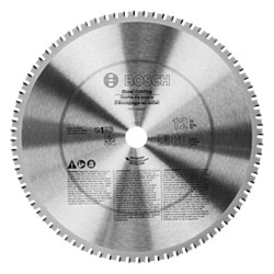 12 In. 80 Tooth Edge Circular Saw Blade for Ferrous Metal Cutting