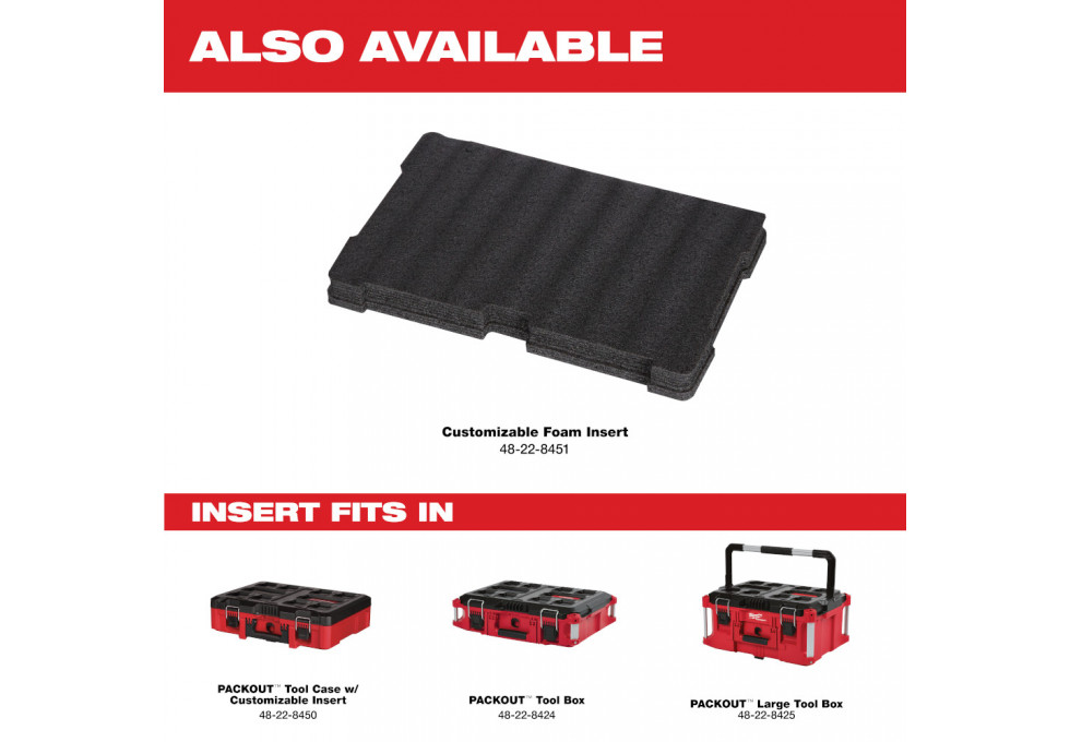 4 Tool & 2 Battery Foam Insert for PACKOUT™ Large Tool Box