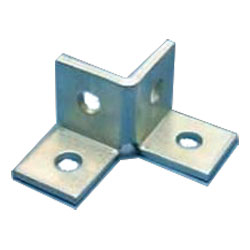 Double Corner Connector - 4 Hole - Steel / W120000EG *ELECTROGALVANIZED
