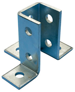 3-Way 9 Hole Corner Connector - 3 1/2" - Steel / W200000EG *ELECTROGALVANIZED