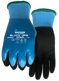 Watson Gloves Black Ops Palm Coated Gloves - A3 Cut / 9393 Series