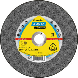 A 46 TZ cutting-off wheels, 7 x 1/16 x 7/8 Inch flat