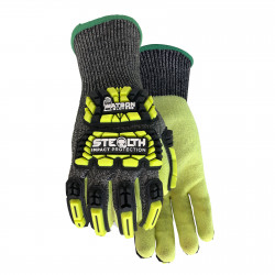 Medium - Stealth Dog Fight, Hi-Viz Nitrile Gloves A5 Cut