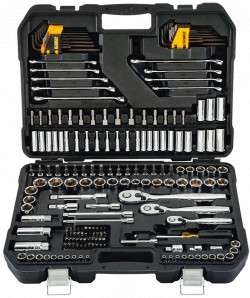 Mechanics Tool Set - 1/4", 3/8" & 1/2" - Chrome / DWMT75000 (200 PC)
