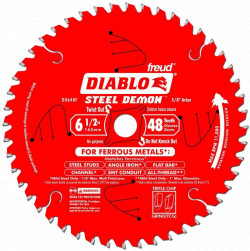 Circular Saw Blade - 6-1/2" - 48T / D0648F *FERROUS METALS