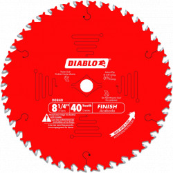 Circular Saw Blade - 8-1/4" - 40T / D0840X *FINISHING