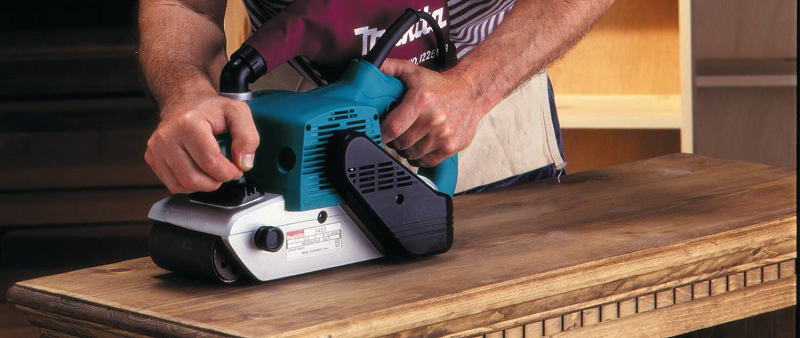 Belt Sander in Action