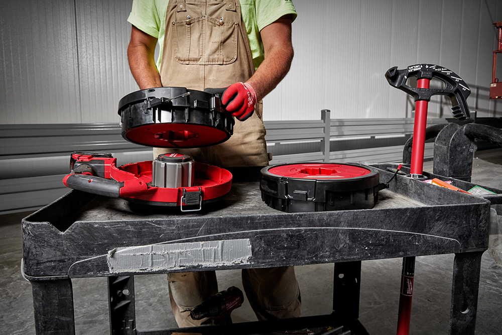 Angler Pulling Milwaukee M18 Fish Tape Milwaukee Tool Fish Tape