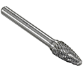 Premium Carbide Burr SF-1 DC 1/4"x5/8"x1/4" RND NOSE TREE Double Cut - *TYROLIT