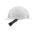 White Full Brim Vented Hard Hat w/4pt Ratcheting Suspension - Type 1, Class C