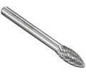 Premium Carbide Burr SH-5 DC 1/2"x1-1/4"x1/4" FLAME Double Cut - *TYROLIT