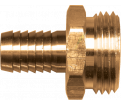 Water Hose Barb Connector - Male - Brass / 193 Series