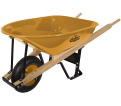  5 cu. ft. Yellow Steel Wheelbarrow