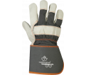 Leather/Cotton Gloves - Lined - Full Grain Cowhide / 76GR