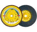 SMT 950 T abrasive mop discs, 5 x 5/8 Inch grain 60 convex