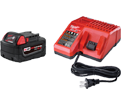 Battery Charger - 12V & 18V Li-Ion - KIT - One (1) 9.0 Ah Battery