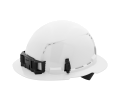 White Full Brim Vented Hard Hat w/4pt Ratcheting Suspension - Type 1, Class C