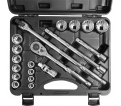 1/2″ Drive 12 PT SAE Socket Wrench Set - 20 PC