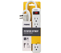 Power Bar - 6 Outlet - White or Black / PB801124 *SNUG PLUG