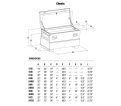 Chest Box - 48" x 24" x 25" - 16 Ga. Steel