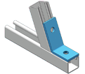 Angle Bracket - 45° Open Corner - Steel / L460450EG *Electrogalvanized