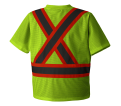 Hi-Viz Safety T-Shirts - Polyester Mesh - Chest Pocket - Yellow - L - *PIONEER