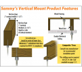 Sammys Vertical Wood Threaded Rod Anchor - 3/8"