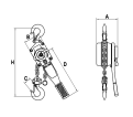 1-1/2 Ton 5' Lift VLP Series Lever Chain Hoist - *JET