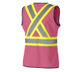 Women's Safety Vest - Tricot Poly Interlock - Pink - XS - *PIONEER