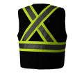 Black Hi-Viz Safety Vest - L/XL - *PIONEER