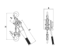 3/4 Ton 5' Lift KLP Series Lever Chain Hoist - Heavy Duty - *JET