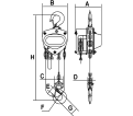 1 Ton 10' Lift KCH Series Chain Hoist - Heavy Duty / 101112