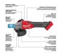 M18 FUEL™ 4-1/2" / 5" Braking Grinder w/ ONE-KEY™ Slide Switch, Lock-On