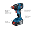 18V 2-Tool Combo Kit with 1/2 In. Hammer Drill/Driver, Freak 1/4 In. and 1/2 In. Two-in-One Bit/Socket Impact Driver and (2) COR