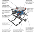 10 In. Jobsite Table Saw with Gravity-Rise Wheeled Stand