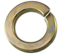 Lock Washer - Helical Spring - Grade 8 Steel / Yellow Zinc