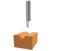 41° x 1/4 In. Solid Carbide V-Groove Bit