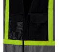 Black Hi-Viz Safety Vest - L/XL - *PIONEER