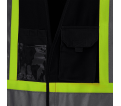 Black Hi-Viz Safety Vest -S/M - *PIONEER