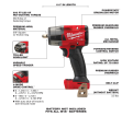 M18 FUEL™ 3/8 Mid-Torque Impact Wrench w/ Friction Ring