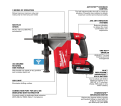 M18 FUEL™ 1-1/8" SDS Plus Rotary Hammer w/ ONE-KEY™ & HAMMERVAC™ Dedicated Dust Extractor Kit