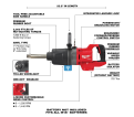 M18 FUEL™ 1 in. D-Handle Ext Anvil High Torque Impact Wrench w/ ONE-KEY™