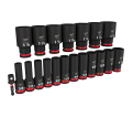 19PC SHOCKWAVE Impact Duty™ 1/2" Drive SAE Deep 6 Point Socket Set